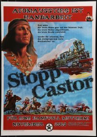 2d949 STOPP CASTOR 17x24 German special poster 2010 Native American Indians, anti-nuclear