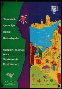 2d732 SUPPORT WOMEN FOR A SUSTAINABLE ENVIRONMENT 19x28 Turkish special poster 1996 cool art
