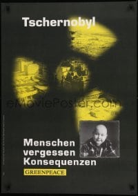 2d677 TSCHERNOBYL 24x33 German special poster 1990 Chernobyl Nuclear Power Plant, Greenpeace