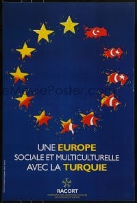 2d788 UNE EUROPE SOCIALE ET MULTICULTURELLE AVEC LA TURQUIE 16x24 French special poster 2000s EU
