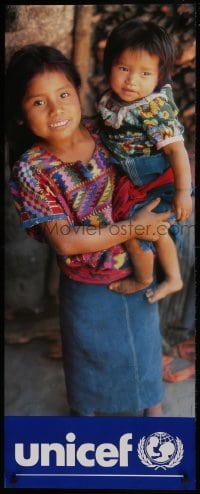 2d909 UNICEF 20x40 special poster 2001 great image of girl and child, United Nations program