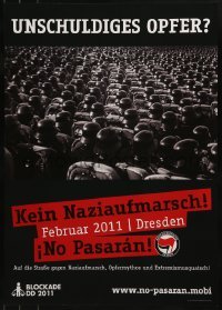 2d954 UNSCHULDIGES OPFER 17x24 German special poster 2011 Antifa, image of Nazi soldiers