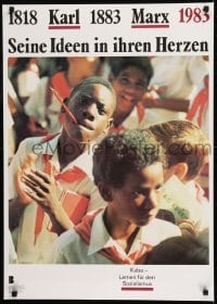 2d417 SEINE IDEEN IN IHREN HERZEN 23x32 East German special poster 1983 schoolchildren