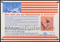 2d249 WAS LEHRT UNS DER BORSENKRACH IN AMERIKA 23x33 Austrian special poster 1962 Kennedy Slide