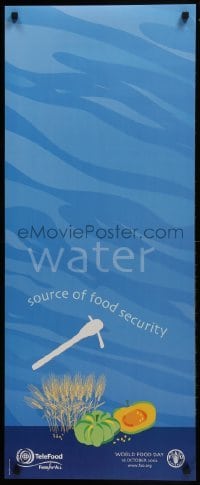 2d913 WATER SOURCE OF FOOD SECURITY 16x40 special poster 2002 art of food, United Nations