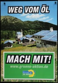 2d756 WEG VOM OL 24x33 German political campaign 2002 cool image of solar panels in action