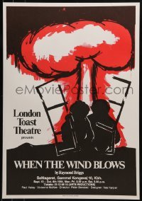 2d573 WHEN THE WIND BLOWS 16x23 Danish stage poster 1984 Raymond Briggse, nuclear holocaust art