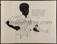 2d356 WHEREVER DEATH MAY SURPRISE US 17x22 poster 1970s Che quote, Emory Douglas Black Panther art