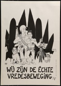 2d542 WIJ ZIJN DE ECHTE VREDESBEWEGING 17x24 Dutch special poster 1983 Pocoy art of Reagan, Kohl