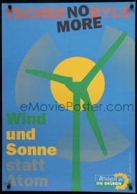 2d755 WIND UND SONNE STATT ATOM 24x33 German political campaign 2002 cool art of windmill