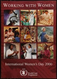 2d898 WORLD FOOD PROGRAMME 19x27 special poster 2000 celebrating International Women's Day
