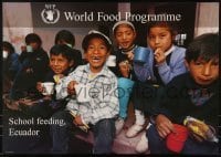 2d900 WORLD FOOD PROGRAMME 19x27 special poster 2000 children being fed in Ecuador