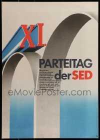 2d448 XI PARTEITAG DER SED 16x23 East German special poster 1986 Gunter Schorcht, Socialist Unity