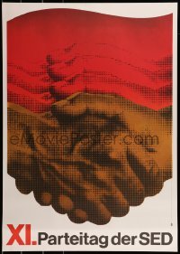 2d446 XI PARTEITAG DER SED 23x32 East German special poster 1986 Gunter Schorcht, Klaus Bernsdorf