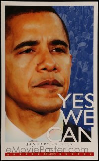 2d930 YES WE CAN 8x13 special poster 2009 AFL-CIO, inauguration of President Barack Obama
