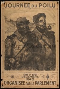 2d006 JOURNEE DU POILU 31x46 French WWI war poster 1915 Theophile-Alexandre Steinlen soldier art