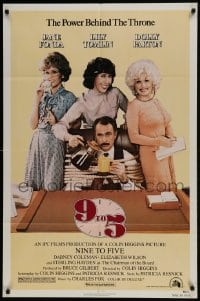 2f021 9 TO 5 1sh 1980 Dolly Parton, Jane Fonda & Lily Tomlin w/tied up Dabney Coleman!