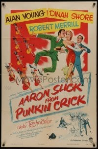 2f022 AARON SLICK FROM PUNKIN CRICK 1sh 1952 Alan Young, Dinah Shore, Robert Merrill, musical art!