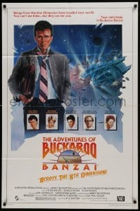 2f029 ADVENTURES OF BUCKAROO BANZAI 1sh 1984 Peter Weller science fiction thriller, cool art!