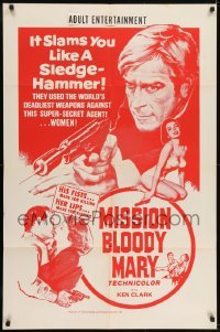 2f033 MISSION BLOODY MARY Canadian 1sh 1967 Sergio Grieco's Agente 077 missione Bloody Mary