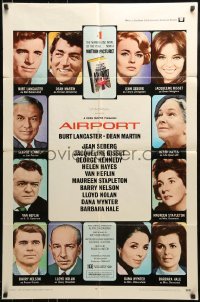 2f035 AIRPORT 1sh 1970 Burt Lancaster, Dean Martin, Jacqueline Bisset, Jean Seberg & more!