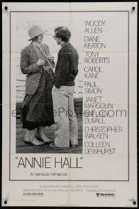 2f054 ANNIE HALL 1sh 1977 full-length Woody Allen & Diane Keaton in a nervous romance!