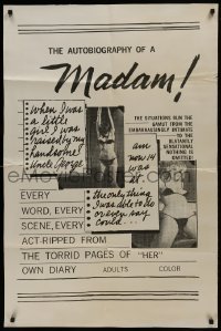 2f068 AUTOBIOGRAPHY OF A MADAM heavy stock 1sh 1960s blatantly sensational, nothing is omitted!