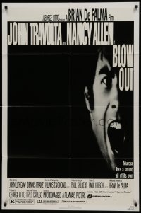 2f112 BLOW OUT 1sh 1981 John Travolta, Brian De Palma, murder has a sound all of its own!