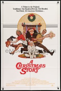 2f164 CHRISTMAS STORY studio style 1sh 1983 best classic Christmas movie, art by Robert Tanenbaum!