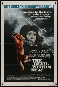 2f230 DEVIL WITHIN HER 1sh 1976 conceived by the Devil, only she knows what her baby really is!