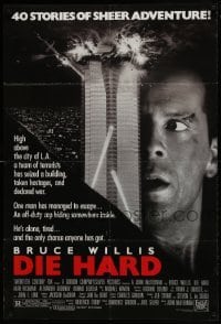 2f235 DIE HARD 1sh 1988 Bruce Willis vs twelve terrorists, action classic!