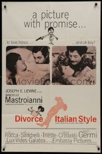 2f245 DIVORCE - ITALIAN STYLE 1sh 1962 Divorzio all'Italiana, Marcello Mastroianni