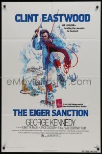 2f272 EIGER SANCTION 1sh 1975 Clint Eastwood's lifeline was held by the assassin he hunted!