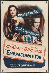 2f275 EMBRACEABLE YOU 1sh 1948 sexy Geraldine Brooks was looking for trouble & Dane Clark!