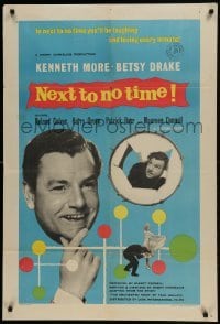 2f636 NEXT TO NO TIME English 1sh 1958 Kenneth More, you'll be laughing and loving every minute!