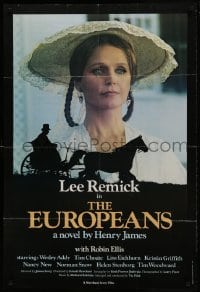 2f286 EUROPEANS int'l 1sh 1979 great portrait image of Lee Remick & carriage silhouette!