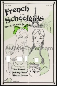 2f340 FRENCH SCHOOLGIRLS 25x38 1sh 1976 Tina Russell, they grow up to be... French women!