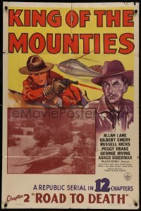 2f500 KING OF THE MOUNTIES chapter 2 1sh 1942 WWII Alan Rocky Lane RCMP serial, Railroad Saboteurs!