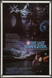 2f515 LAST STARFIGHTER 1sh 1984 Catherine Mary Stewart & Lance Guest as video game pilot!