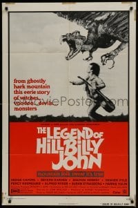 2f524 LEGEND OF HILLBILLY JOHN 1sh 1974 witches & devils, funny horror image of bird swooping down!