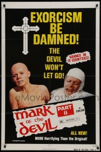 2f574 MARK OF THE DEVIL 2 1sh 1974 banned in 19 countries, more horrifying than the original!