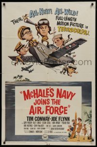 2f580 McHALE'S NAVY JOINS THE AIR FORCE 1sh 1965 great art of Tim Conway in wacky flying ship!