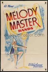 2f583 MELODY MASTER BANDS 1sh 1940 Vitaphone short, artwork of sexy baton twirler!