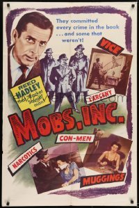2f597 MOBS, INC. 1sh 1956 Reed Hadley, Marjorie Reynolds, vice, narcotics, and more!