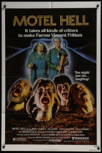 2f609 MOTEL HELL 1sh 1980 it takes all kinds of critters to make Farmer Vincent Fritters!