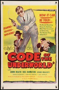 2f613 MURDER IN VILLA CAPRI 1sh 1955 directed by Otto Simetti, Code of the Underworld!