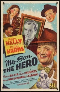 2f619 MY SON, THE HERO 1sh 1943 directed by Edgar Ulmer, Patsy Kelly, Roscoe Karns
