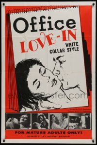 2f648 OFFICE LOVE-IN 1sh 1968 Carole Saunders, Ray Cyr, white collar style sexploitation!
