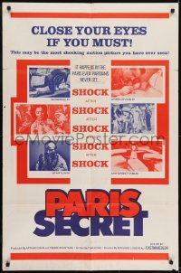 2f681 PARIS SECRET 1sh 1965 the most shocking motion picture you have ever seen!
