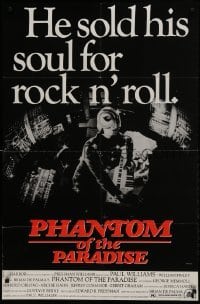 2f691 PHANTOM OF THE PARADISE studio style 1sh 1974 Brian De Palma, he sold his soul for rock & roll!